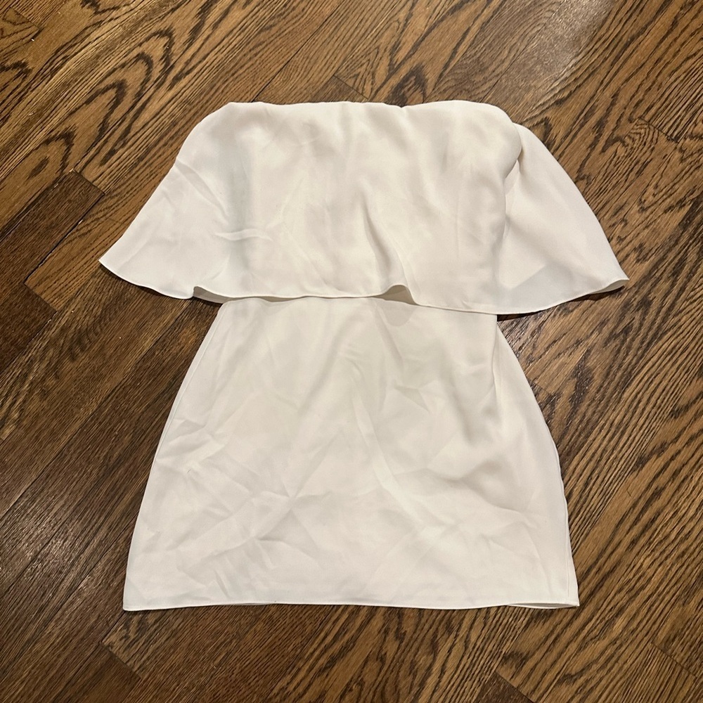 AMANDA UPRICHARD Topanga Mini Dress in Ivory - Picture 4 of 7